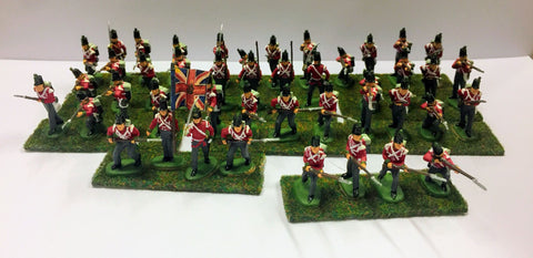 Hat - 8036 - British light infantry x 44 - 1:72  (HIGH PAINTED) - CP@