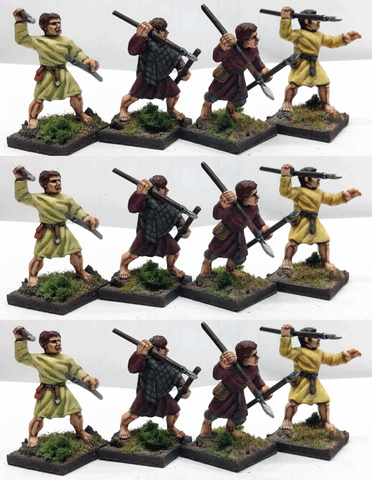 Briton Rustici (levy) slings/javelins - 28mm - SAGA - AAB05/AAB07 - @