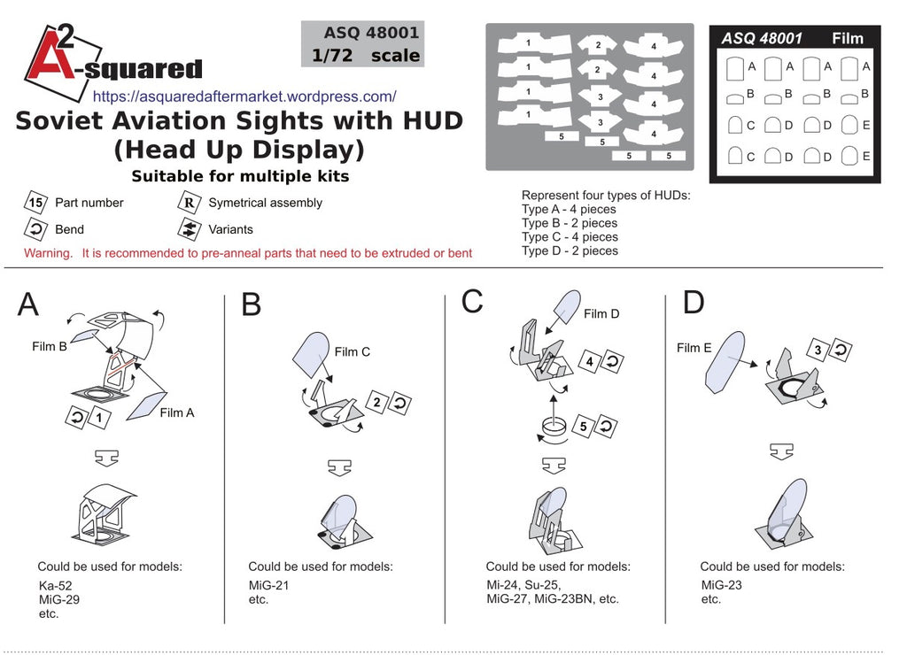 Soviet Aviation Sights with HUD - 1:48 - A-Squared - 48006 - @