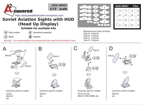 Soviet Aviation Sights with HUD - 1:48 - A-Squared - 48006 - @