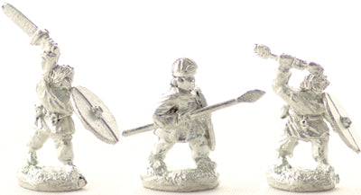 Pendraken - Unarmoured, attacking, mixed weapons (Ancient Late Roman) - 10mm