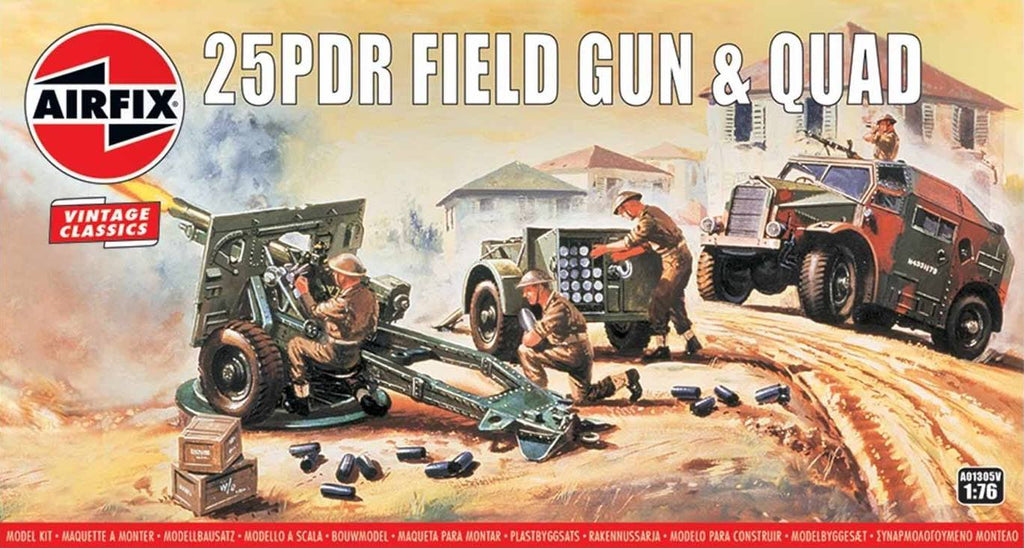 25pdr Field Gun & Quad - 1:76 - Airfix - 01305V