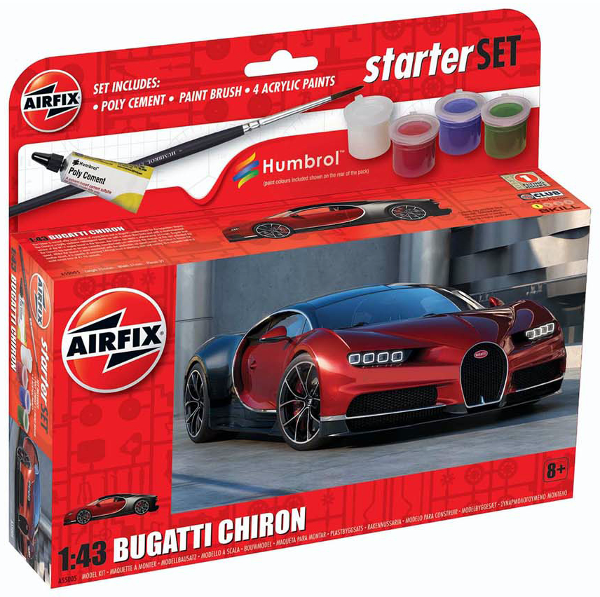 Airfix - 55005 - Bugatti Chiron Small Starter Set - 1:43
