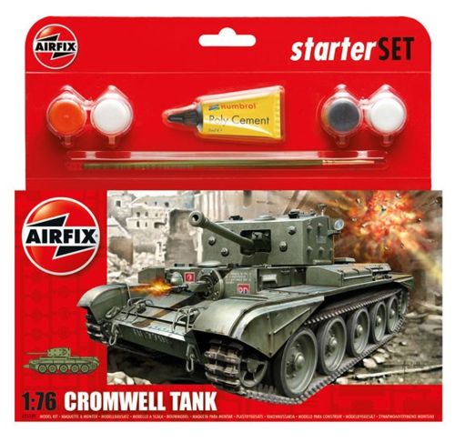 Airfix - 55109 - Cromwell Cruiser tank Starter Set includes Acrylic paints - 1:76