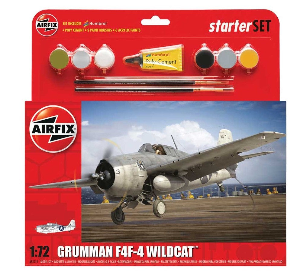 Airfix - 55214 - Grumman F4F-4 Wildcat Starter/Gift Set with paint - 1:72
