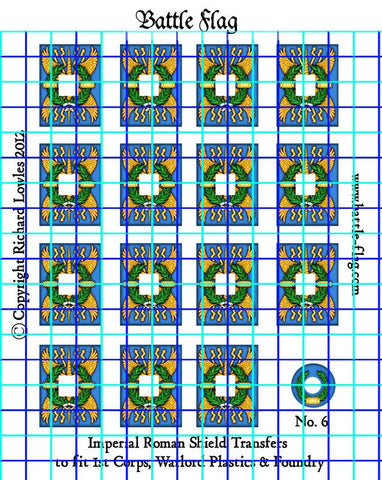 Battle Flag - Early Imperial Roman Legionary Shield Design - 28mm - EIRL6