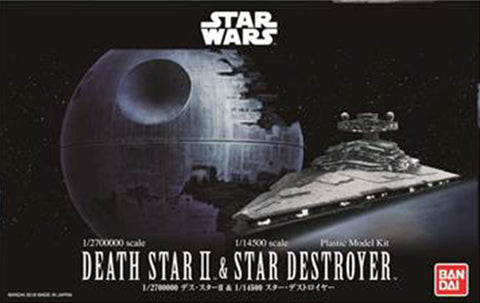 Death Star II & Imperial Destroyer - Bandai - 01207 - 1:14500, 1:2700000