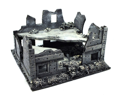 Bombed building in Polystyrene painted - 28mm