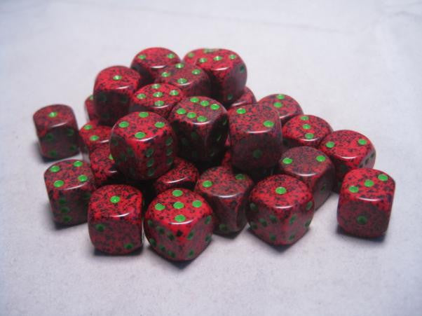 Chessex - 25904 - Strawberry - dice set (12mm)