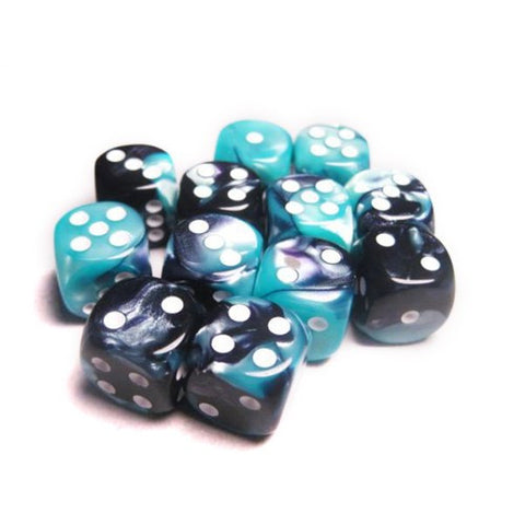 Chessex - 26646 - Black-Shell w/white - Dice Block (16mm)