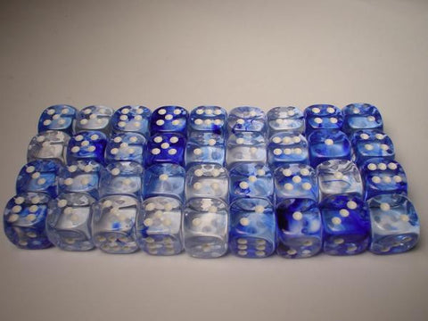 Chessex - 27866 - Nebula Dark Blue w/white - Dice Block (12mm)