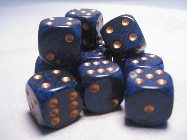 Chessex - 25737 - Golden Cobalt - Dice Block (16mm)