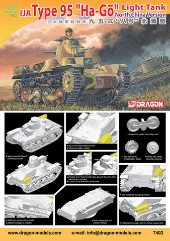Ija Type 95 "Ha-Go" Light Tank - 1:72 - Dragon - 7402