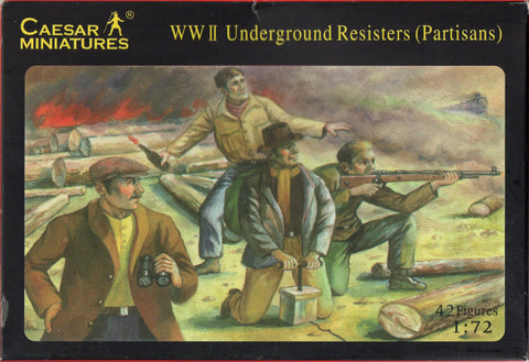 Caesar Miniatures - H006 - WWII Underground Resisters (Partisans) - 1:72