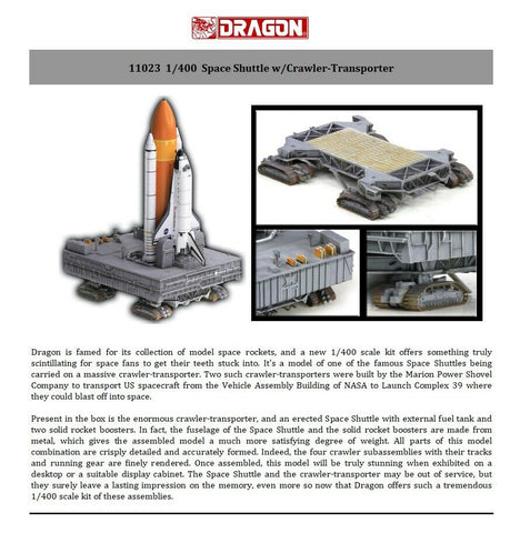 Dragon - 11023 - Space Shuttle with Crawler Transporter - 1:400
