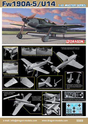 Dragon - 5569 - Focke-Wulf Fw-190A-5/U-14 Dragon’s Master Series - 1:48