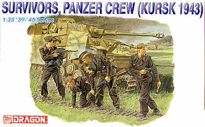 Dragon - 6129 - Survivors. 4 Panzer Crew figs - 1:35