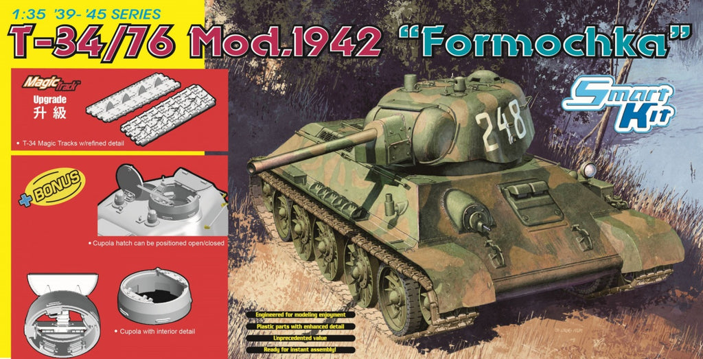 Soviet T-34/76 Mod.1942 "Formochka" - 1:35 - Dragon - 6401 - CP@