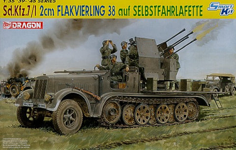 Dragon - 6525 - Sd.Kfz.7/1 half-track with rear-mounted 20mm Flakvierling 38 auf Selbstfahrlafette - 1:35