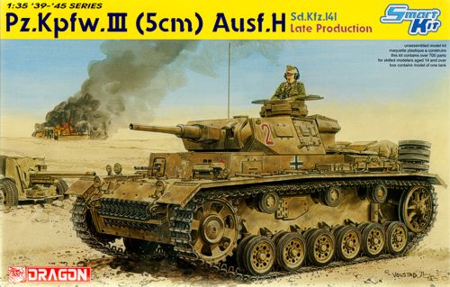 Dragon - 6642 - Pz.Kpfw.III Ausf.H Late Production Sd.Kfz.141 - 1:35