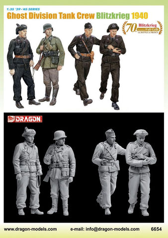 Dragon - 6654 - Ghost Division Tank Crew Blitzkrieg 1940 - 1:35