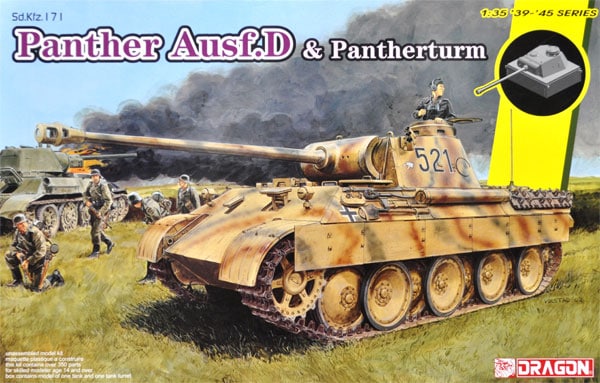 Dragon - 6940 - Panther Ausf.D tank and Pantherturm - 1:35