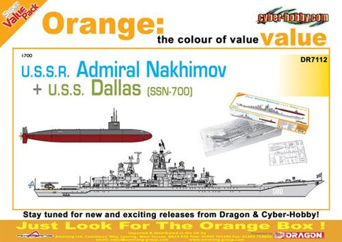 Dragon - 7112 - USSR Admiral Nakhimov and USS Dallas - 1:700