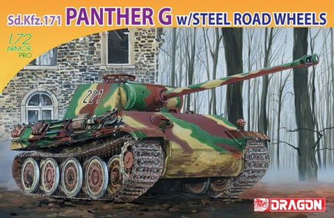 Dragon - 7339 - Pz.Kpfw.V Ausf.G Panther With Steel Road Wheels - 1:72