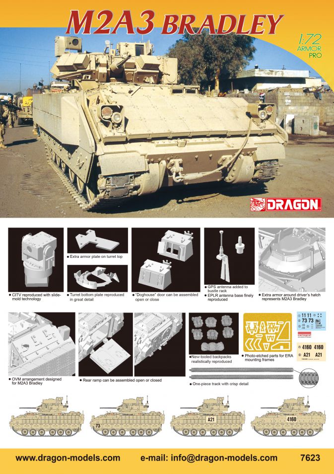 Dragon - 7623 - M2A3 Bradley The M2A3 - 1:72