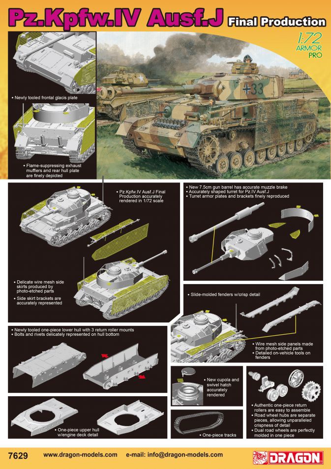 Dragon - 7629 - Pz.Kpfw.IV Ausf.J Final Production - 1:72