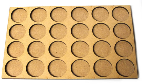 Movement Trays in MDF (18cmx12cm) 24 SLOT (circular 25mm diam.)