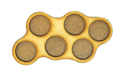 Movement Trays in MDF (Dux Brit) 6 SLOT (25mm diam.) type A
