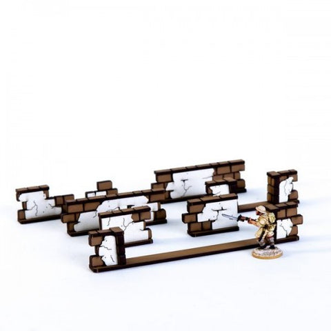 North African 3" Low Walls and Gates - 28mm - 4GROUND - 28S-MET-A05