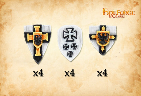 Fireforge - DVSH07 (DV060) - Teutonic Knights Shields (12pcs.) - 28mm