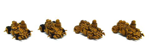 Ork Battlewagon x 4 - 6mm - Epic - PAINTED