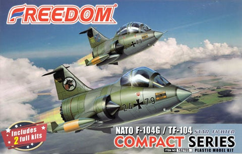 Freedom Models 162705 - Lockheed F-104 & TF-104 NATO Starfighter (Compact Series) Includes 2 kits - No scale