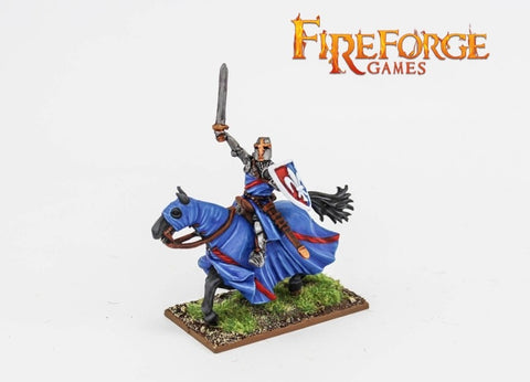 Fireforge Games - FFG102 - Leader on Barded Horse (FLEUR DE LIS) - 28mm