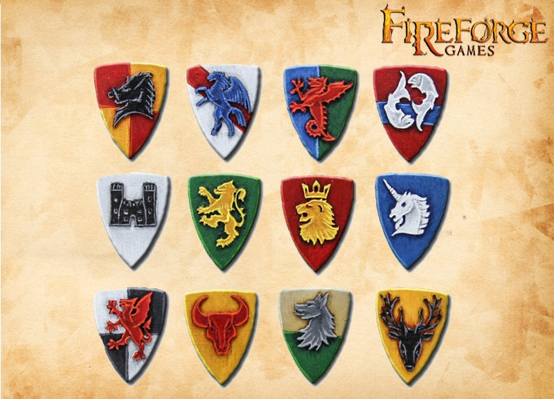 Fireforge Games - FWALSH01 - Fantasy Knights Shields - 28mm