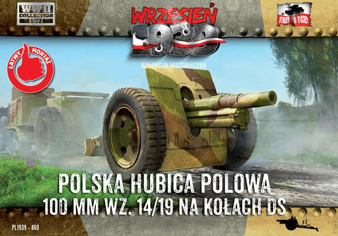 Skoda 100mm Howitzer on DS wheels - 1:72 - First to Fight - 060 - @