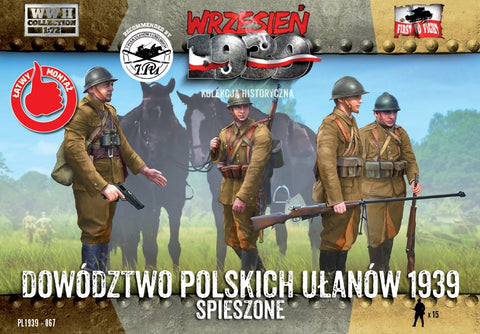 First To Fight - 067 - Polish Uhlans Headquarters on foot (Officers figures set) - 1:72