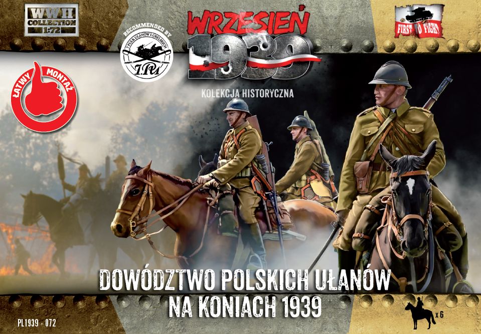 First to Fight - 072 - Polish Uhlans command on horseback - 1:72