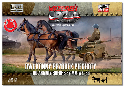 First To Fight - 092 - Two-horse carriage for Bofors 37 mm wz.36 - 1:72