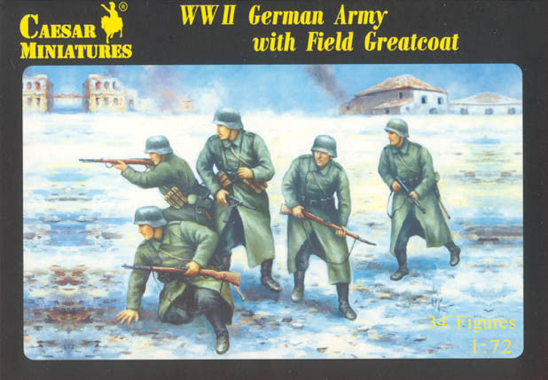 Caesar Miniatures - H069 - WWII German Army with Field Greatcoat - 1:72