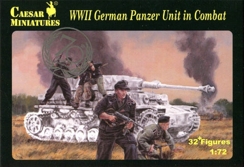 Caesar Miniatures - H085 - WWII German Panzer Unit in Combat - 1:72