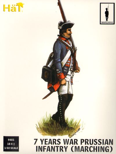 Prussian Infantry (Marching) 7 Years War - 1:32 - Hat - 9401
