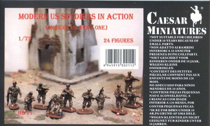 Modern US Soldiers in Action - 1:72 - Caesar Miniatures - HB011