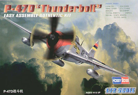 Hobby Boss - 80257 - Republic P-47D Thunderbolt 'Easy Build' - 1:72