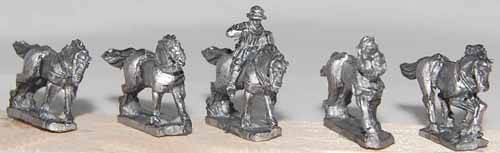 Medieval mounted hobilars or gros varlets - 10mm - Old Glory - @