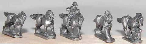 Old Glory - Medieval mounted hobilars or gros varlets - unpainted - 10mm
