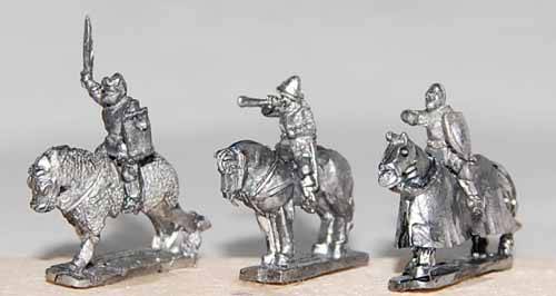 Old Glory - Medieval mounted command - unpainted - 10mm - HMR122